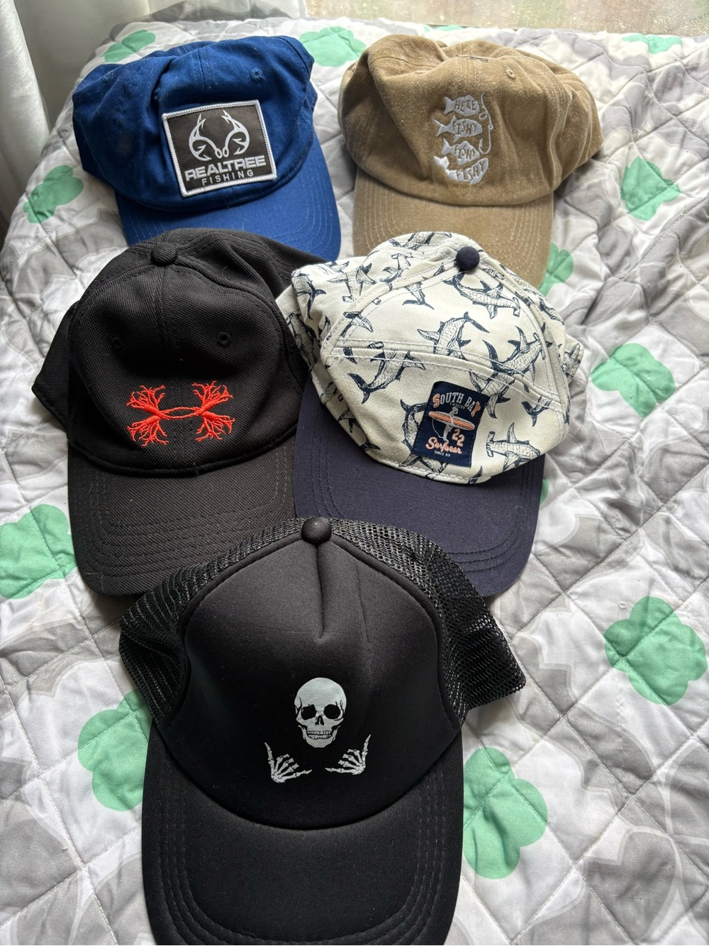 Black Trucker Hat with Skull Patch for Kids - Unbranded